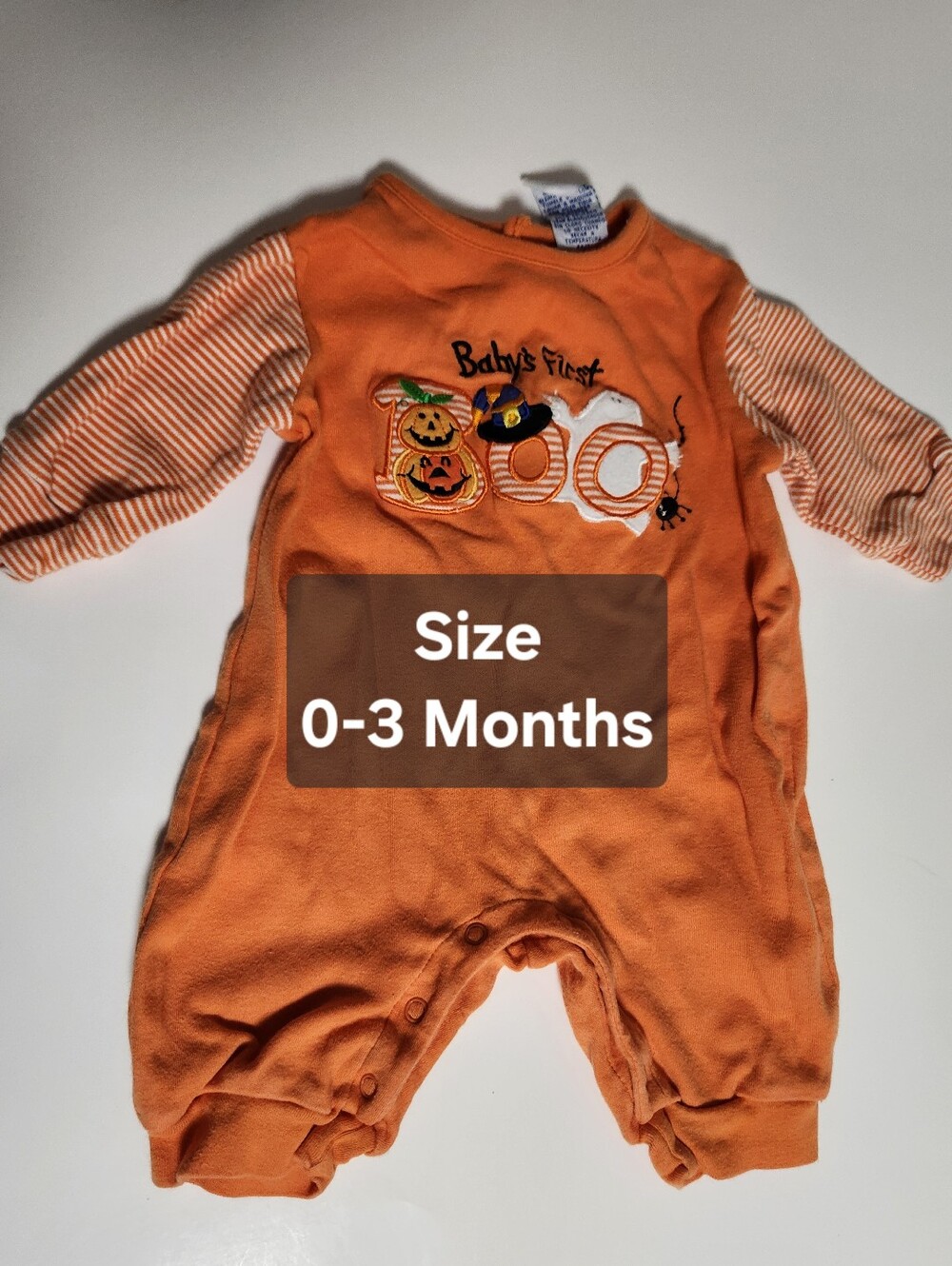 0-3 Months Baby's First Boo Baby Halloween Outfit
